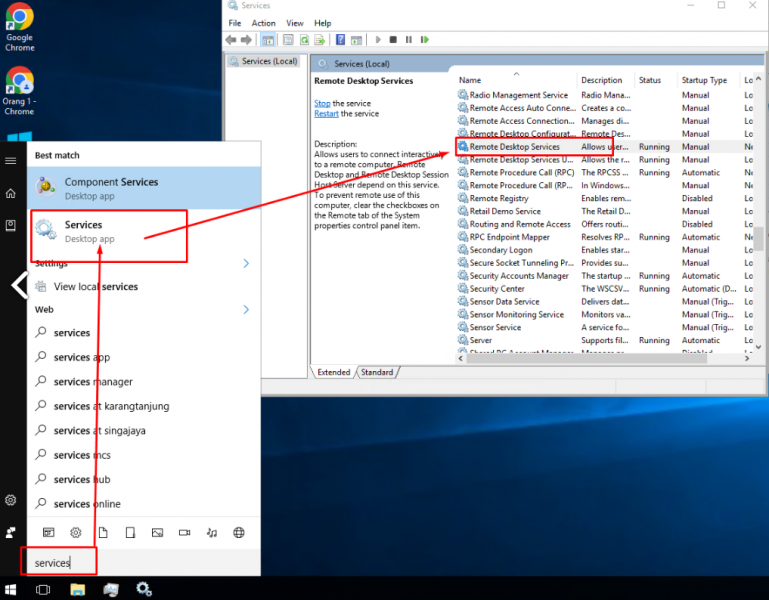 RDP error Kadang layanan RDP di Windows perlu di-refresh.