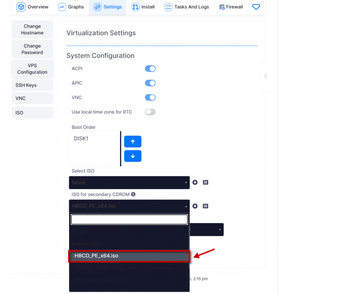 Pilih ISO Hiren BootCD PE