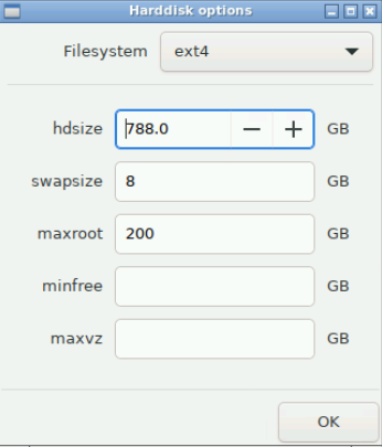 Proxmox Manual Partitioning