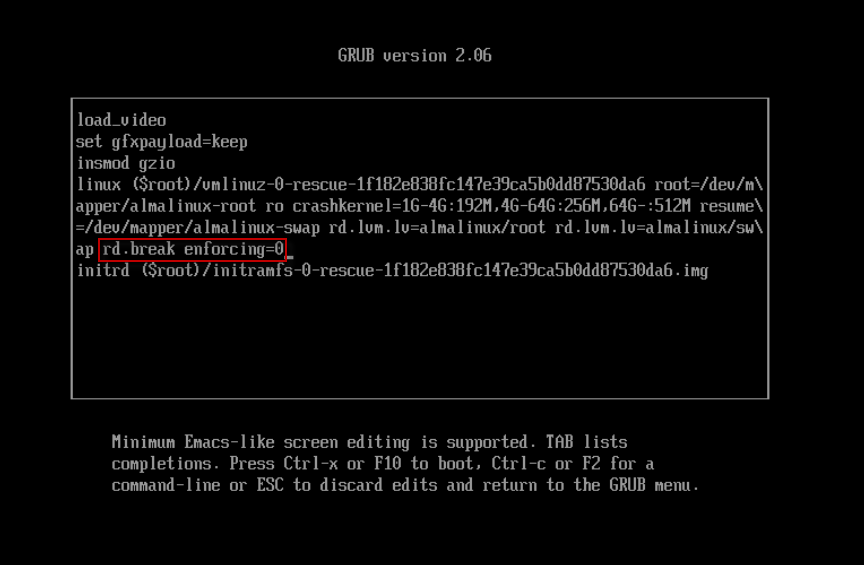Contoh Parameter GRUB